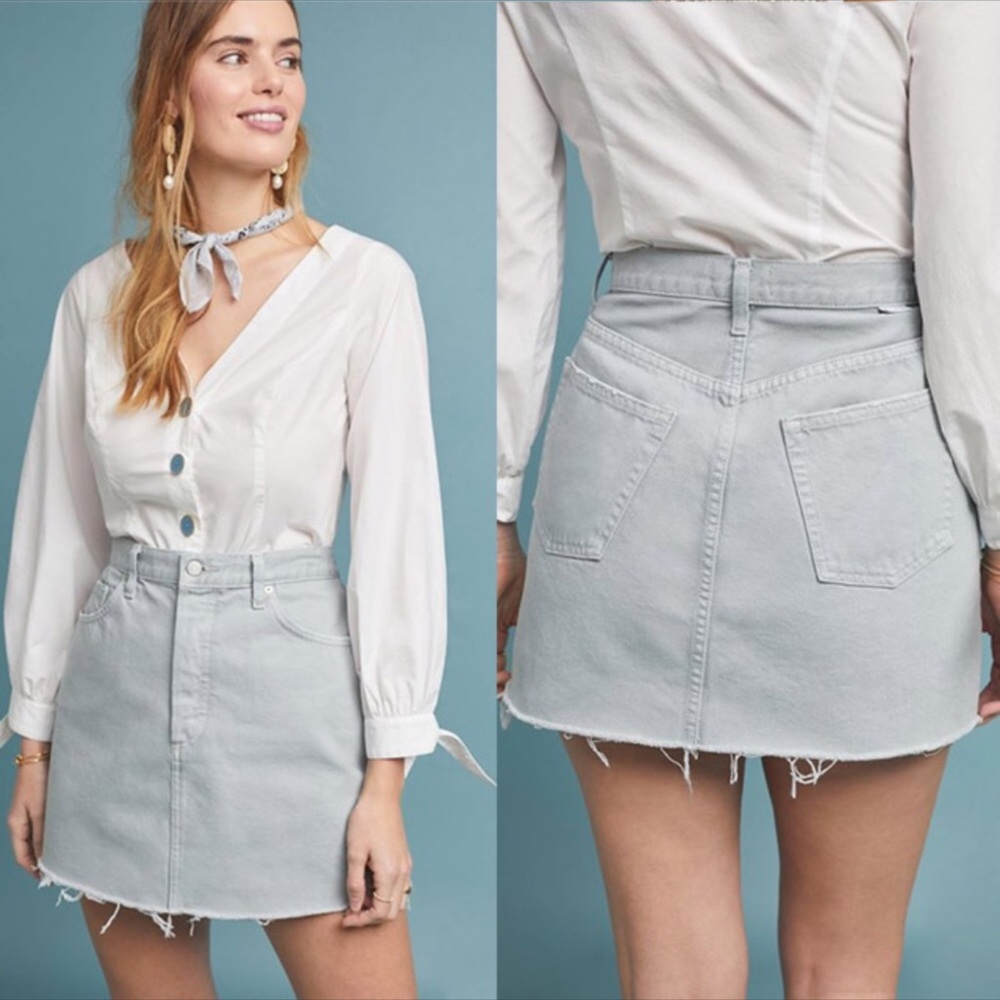 Boyish High Rise Jean Skirt